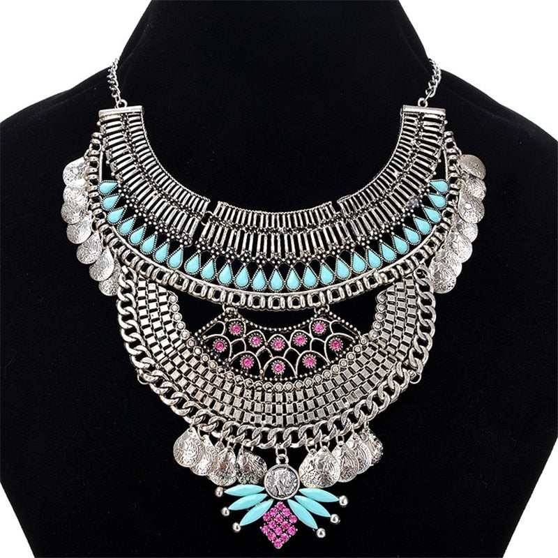 Collier plastron Or maxi lumineux