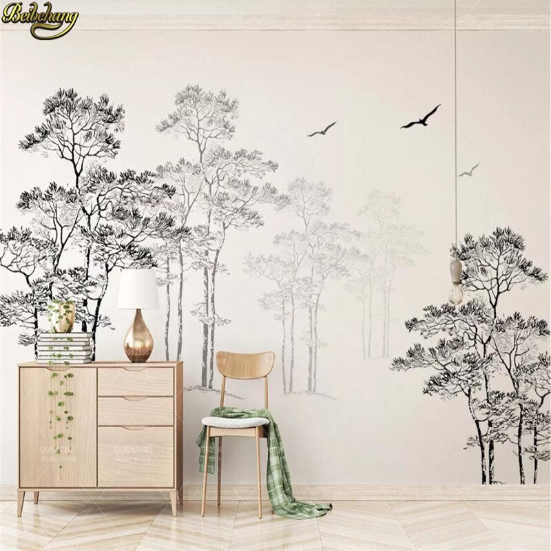Papier peint Mural 3D foret exotique du Oasis