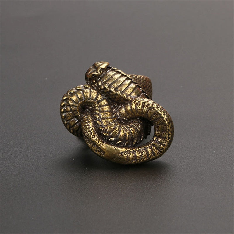 Statue antique en bronze Cobra