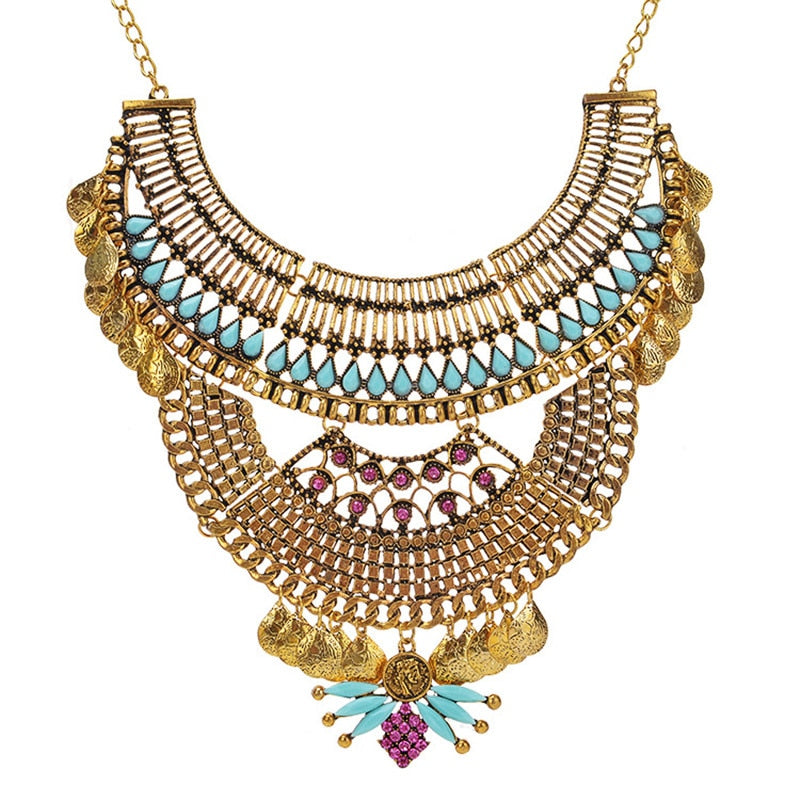 Collier plastron Or maxi lumineux