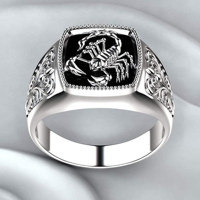 Bague Égyptienne <br> Scorpion en Argent