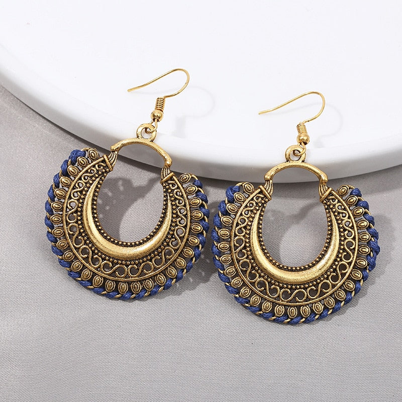 Pendientes lazo luna egipcia