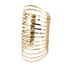 MANILAI geométrico hueco declaración pulseras joyería facetada aleación grande abierto brazaletes y pulseras para mujer brazalete