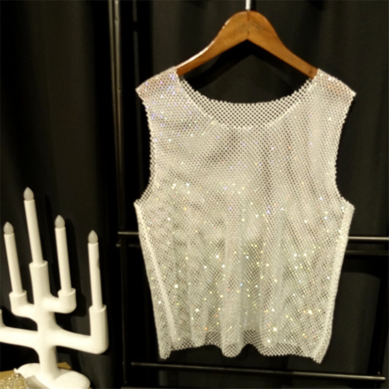 Débardeur en cristal Strass déesse Hathor