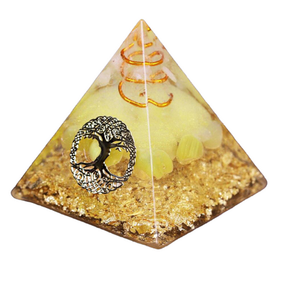Pyramide Orgonite Agate jaune