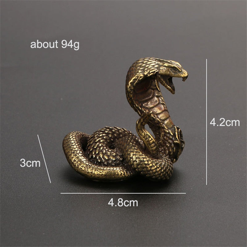 Statue antique en bronze Cobra