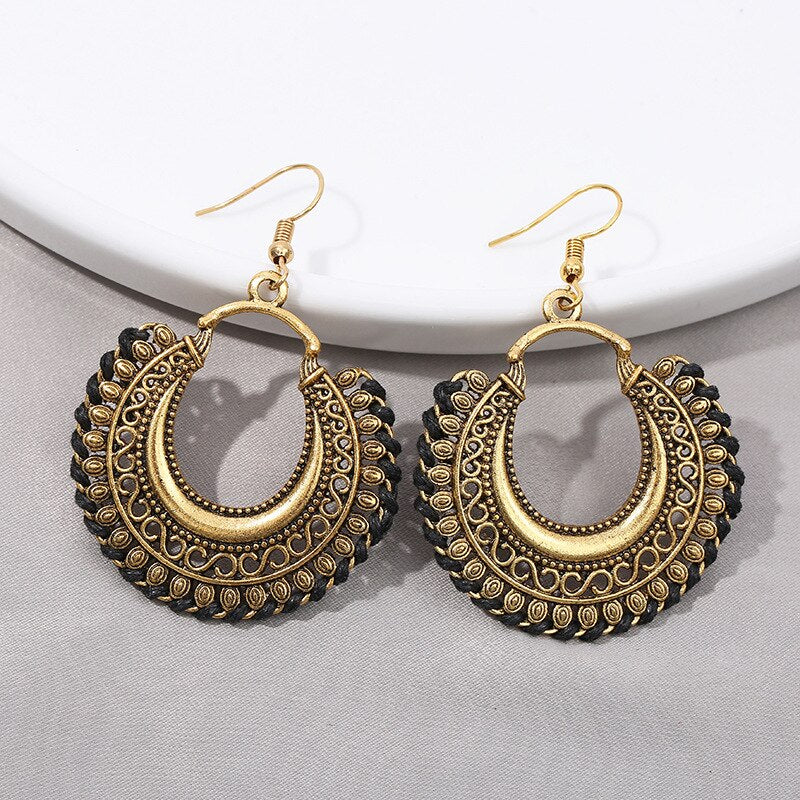 Pendientes lazo luna egipcia