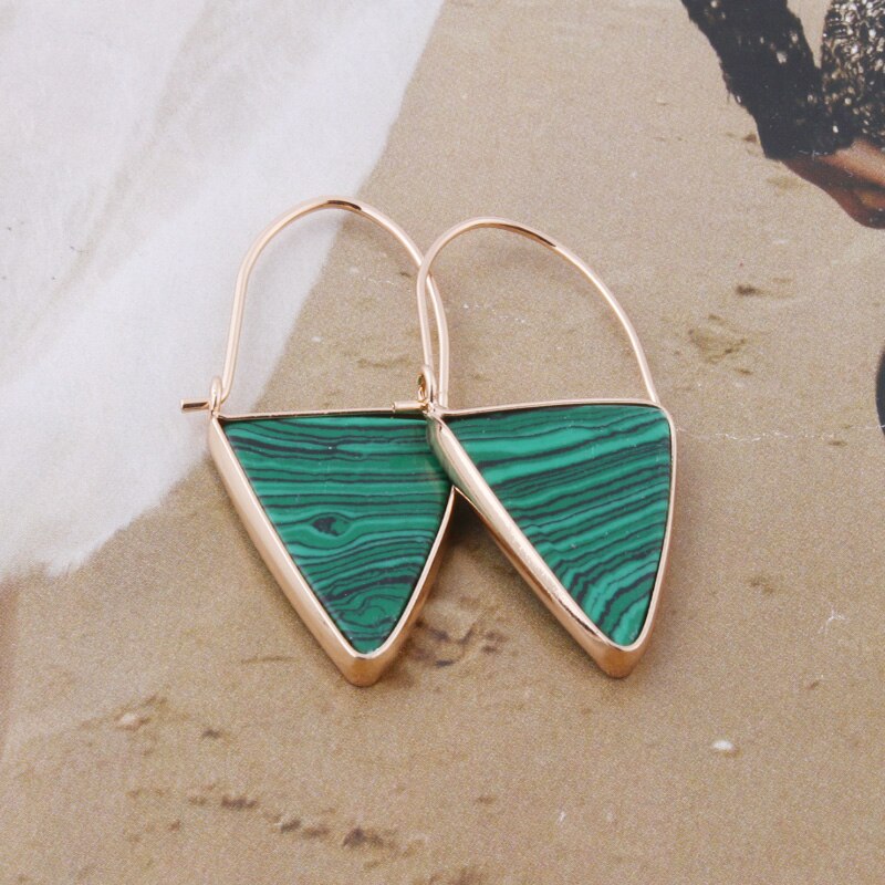 Boucle d'oreille naturelle Lapis lazuli en croissant