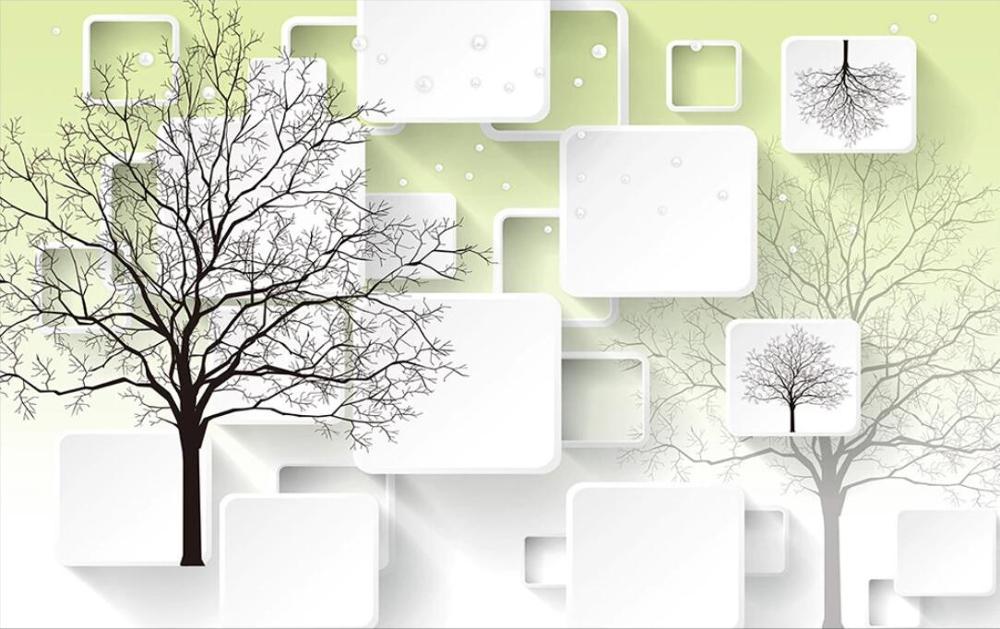 Papier peint Mural 3D foret exotique du Oasis