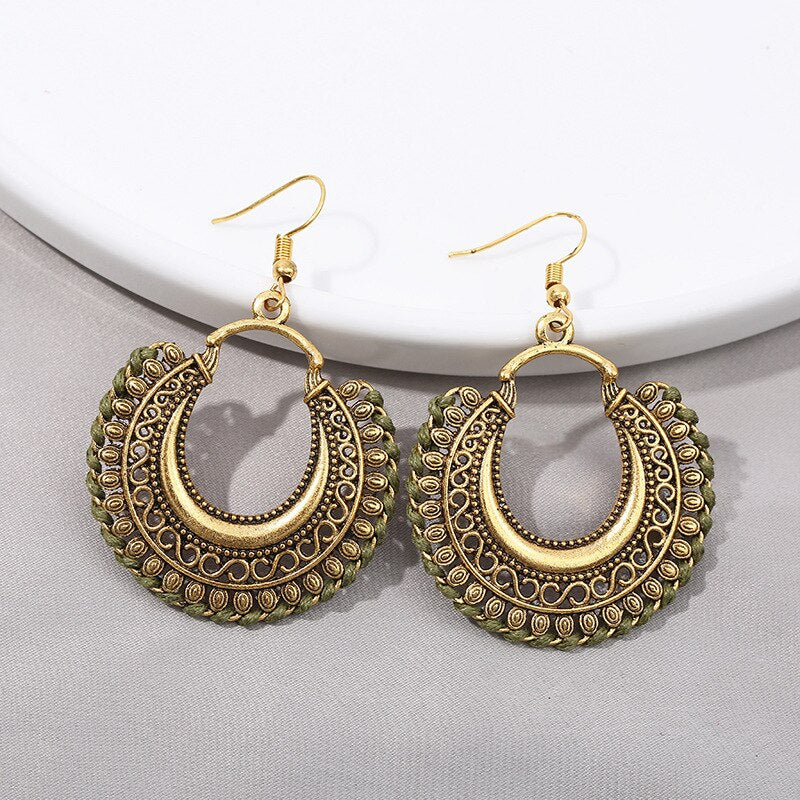Pendientes lazo luna egipcia