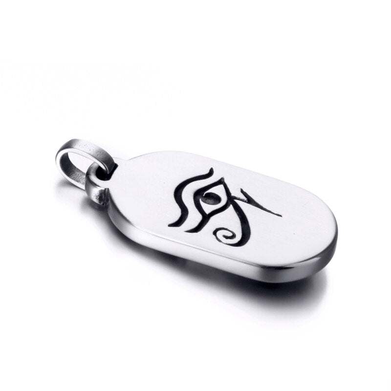 Collier Pendentif Égyptien – Scarabée & Œil d’Horus