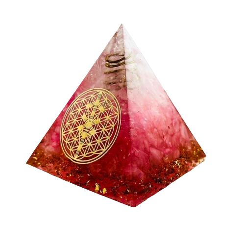 Pirámide de orgonita<br> rosa relajante