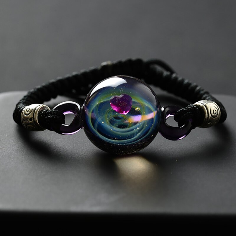 Bracelet en verre cosmiques