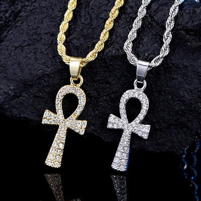 Amulette Égyptienne <br> Croix Ankh Brillant