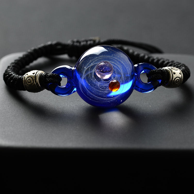 Bracelet en verre cosmiques