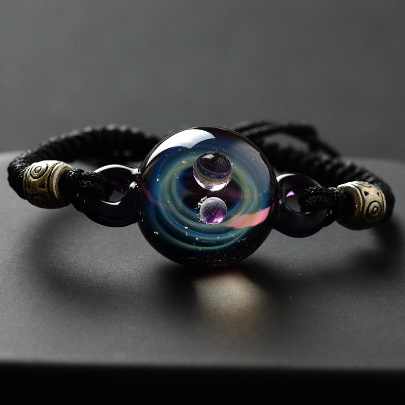 Bracelet en verre cosmiques