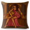 Housse de coussin <br> Femme ancien Egypte