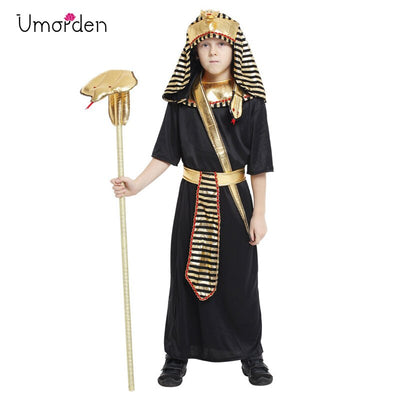Umorden niños Purim Halloween rey disfraz fantasía el Faraón de Egipto Cosplay niños ropa tradicional egipcia
