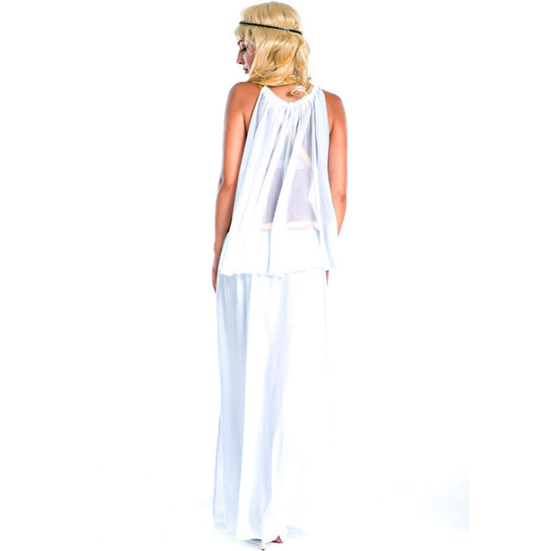 traje egipcio<br> Túnica Cleopatra Blanca