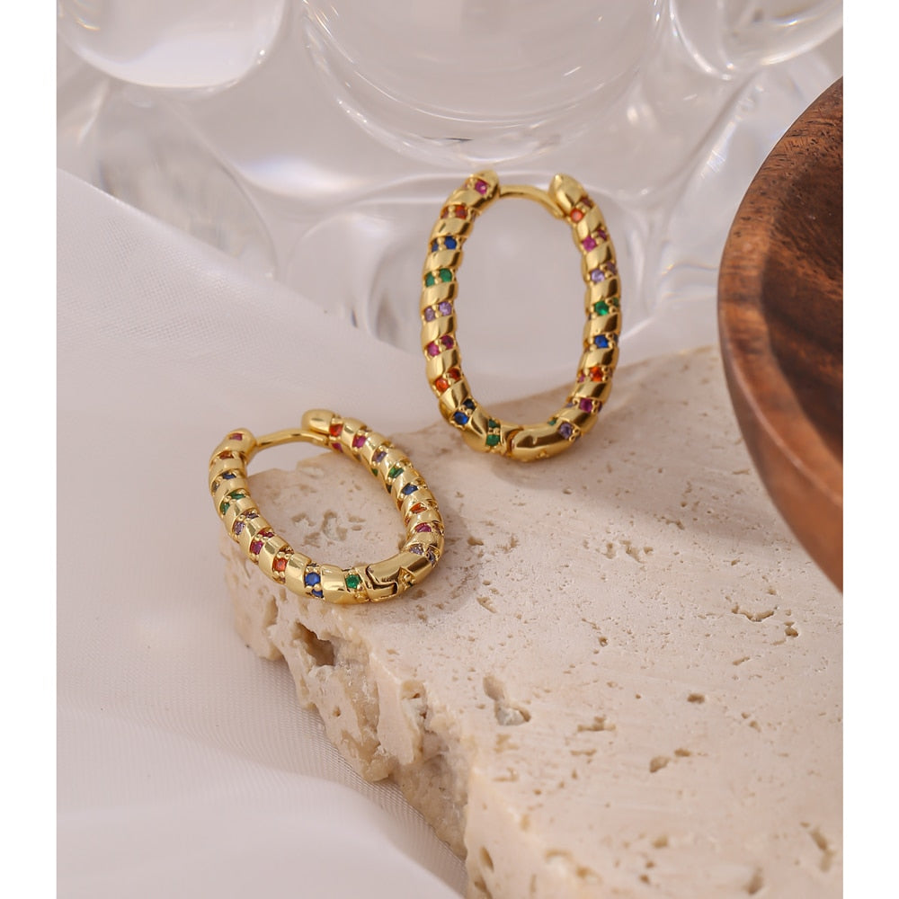 Boucle d'oreille Créoles Aux Mille Pigments