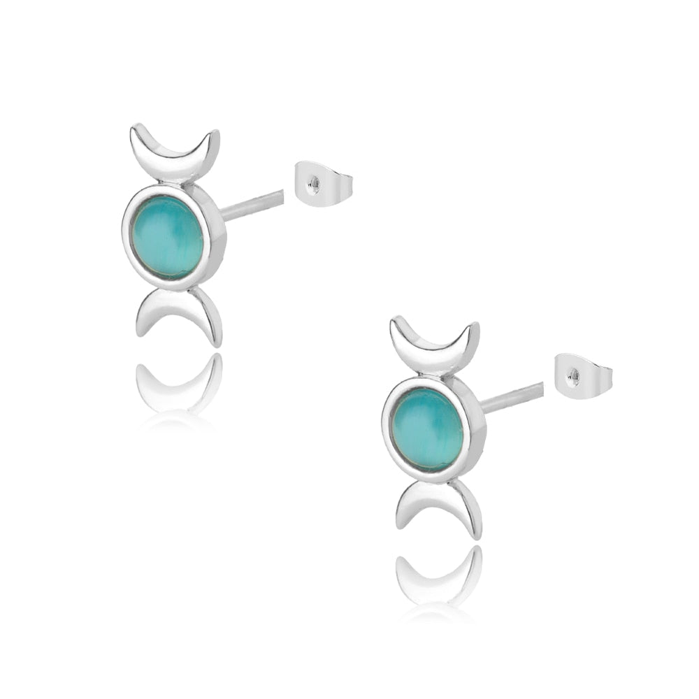 Boucle d'oreille égyptinne étoile de lune