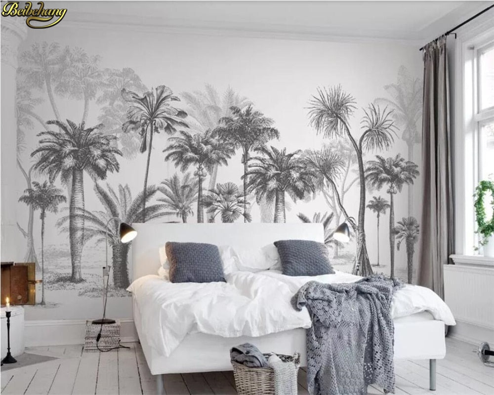Papier peint Mural 3D foret exotique du Oasis