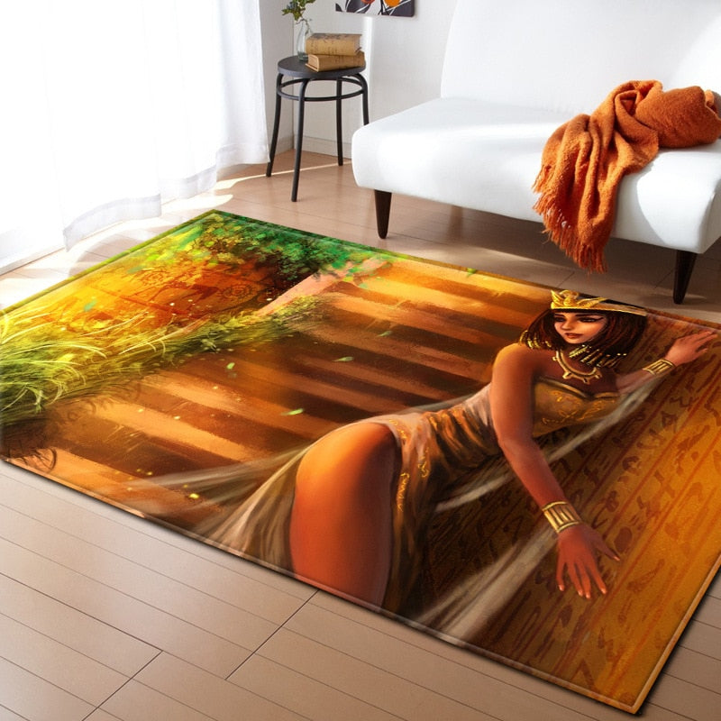 alfombra egipcia<br> reina egipcia