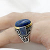 anillo egipcio<br> lapislázuli vintage