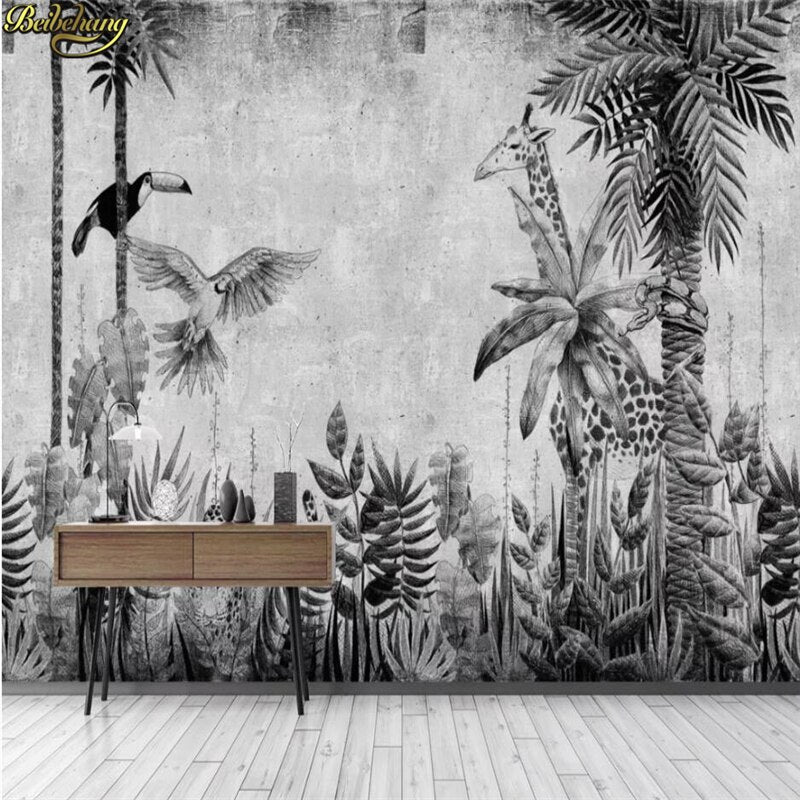 Papier peint Mural 3D foret exotique du Oasis
