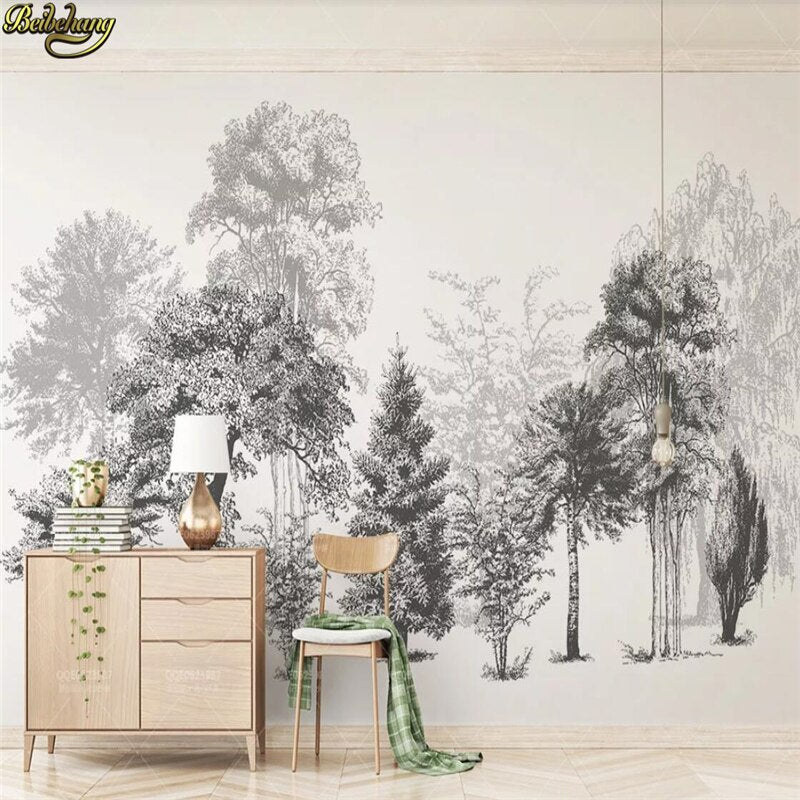 Papier peint Mural 3D foret exotique du Oasis