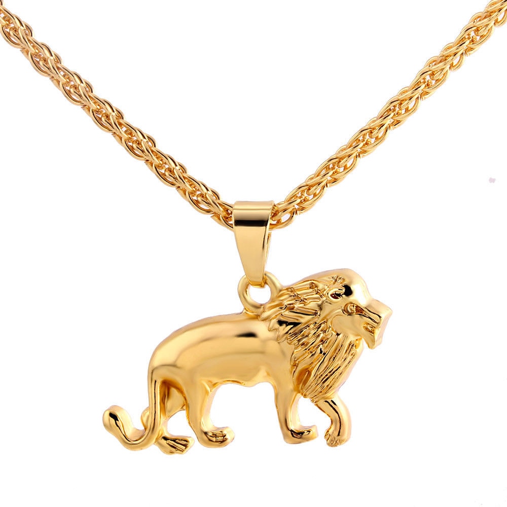 Collier Pendentif Lion Majestueux