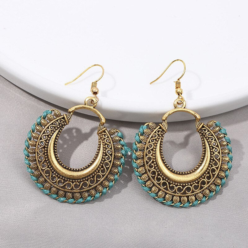 Pendientes lazo luna egipcia