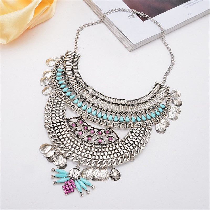 Collier plastron Or maxi lumineux