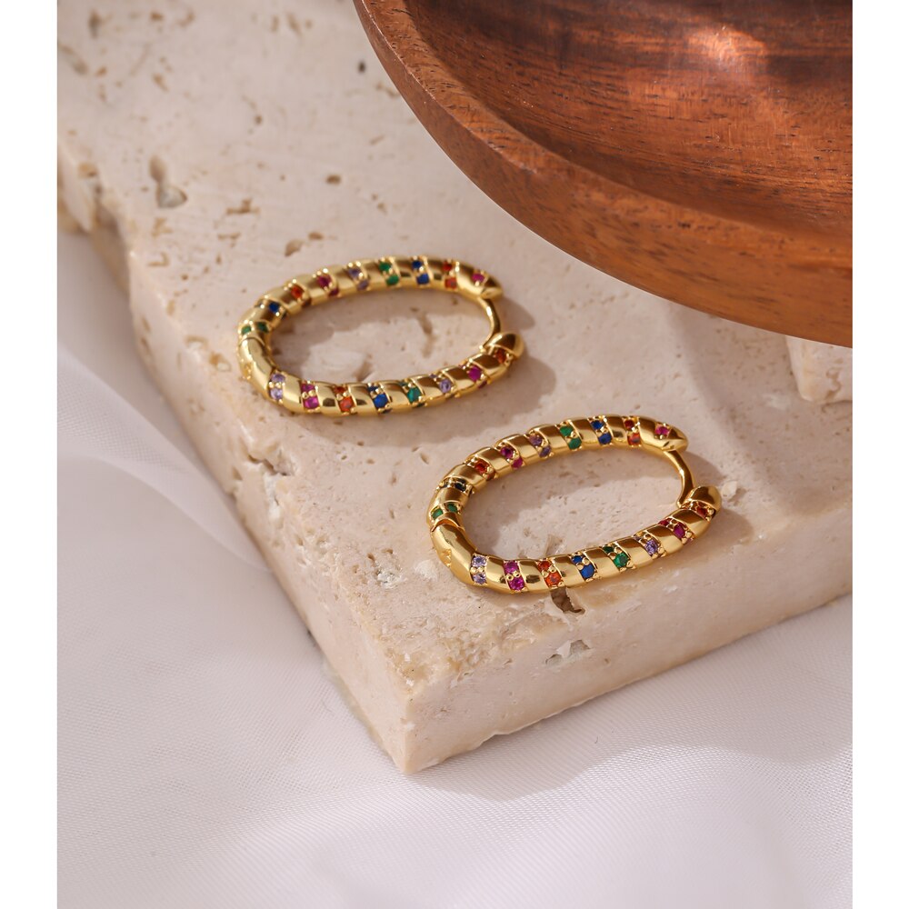 Boucle d'oreille Créoles Aux Mille Pigments