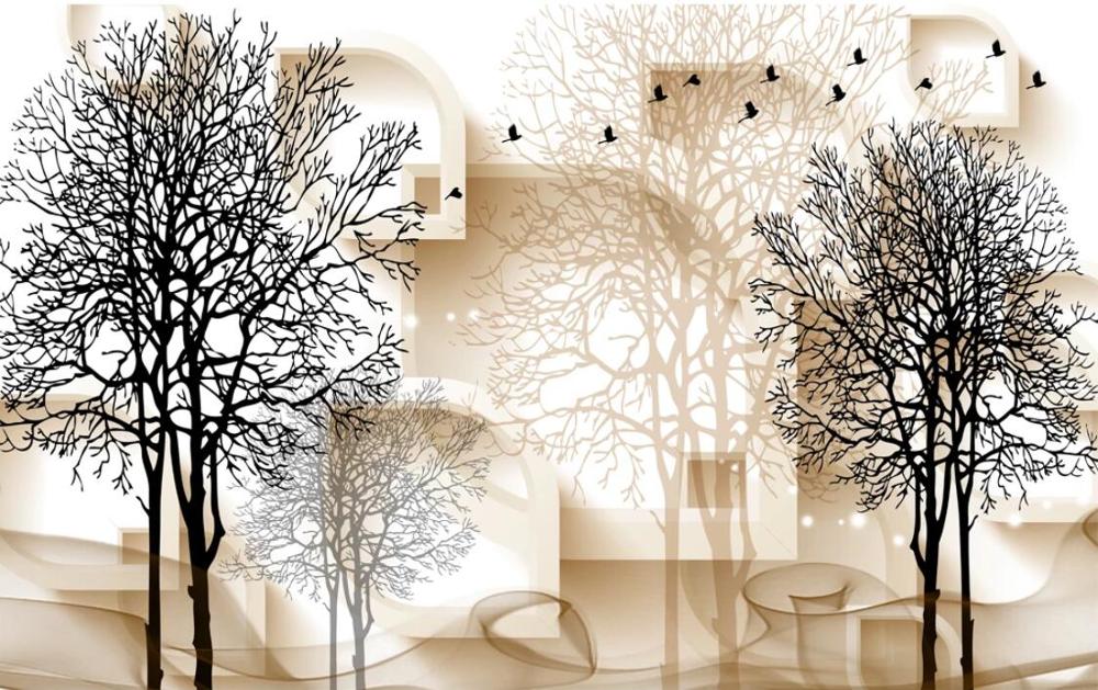 Papier peint Mural 3D foret exotique du Oasis