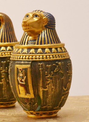 Tarro de almacenamiento de arte egipcio