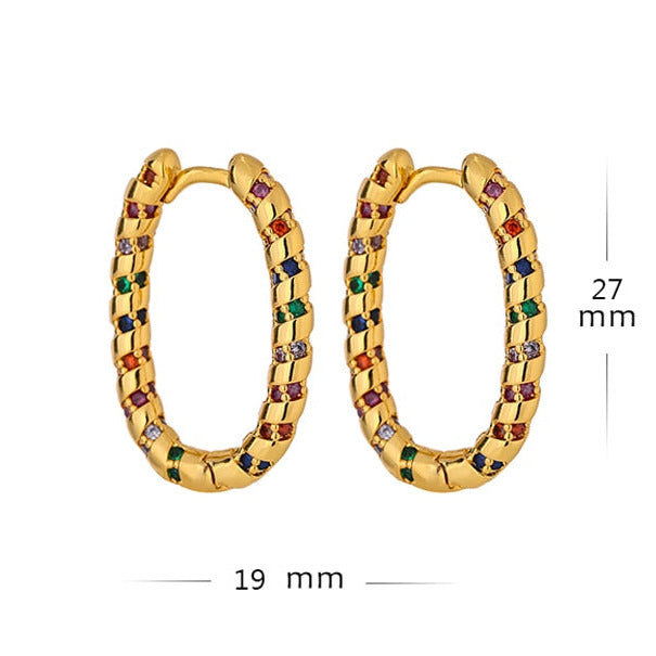 Boucle d'oreille Créoles Aux Mille Pigments