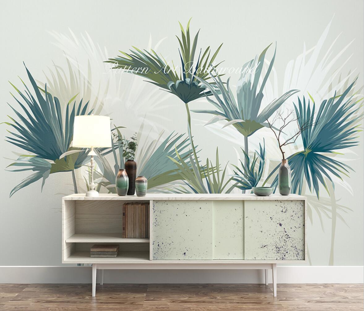 Papier peint Mural 3D foret exotique du Oasis