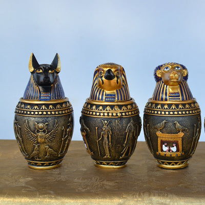 Tarro de almacenamiento de arte egipcio