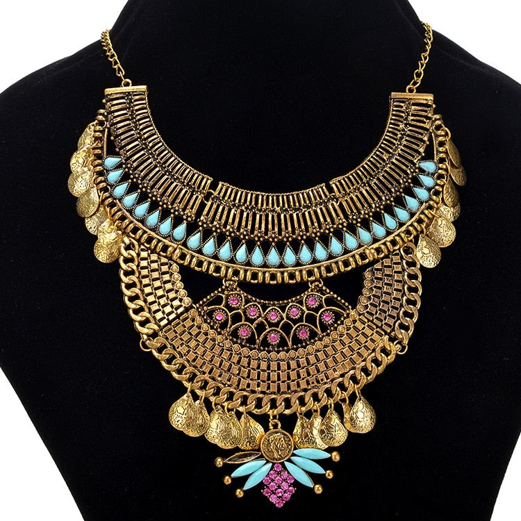 Collier plastron Or maxi lumineux