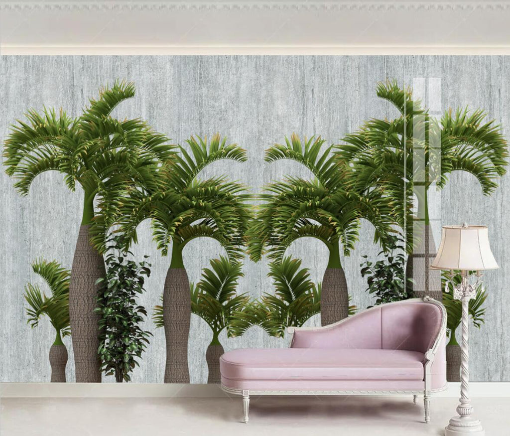 Papier peint Mural 3D foret exotique du Oasis