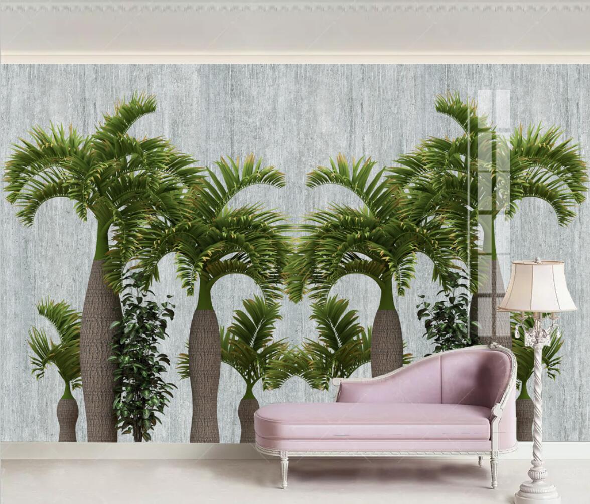 Papier peint Mural 3D foret exotique du Oasis