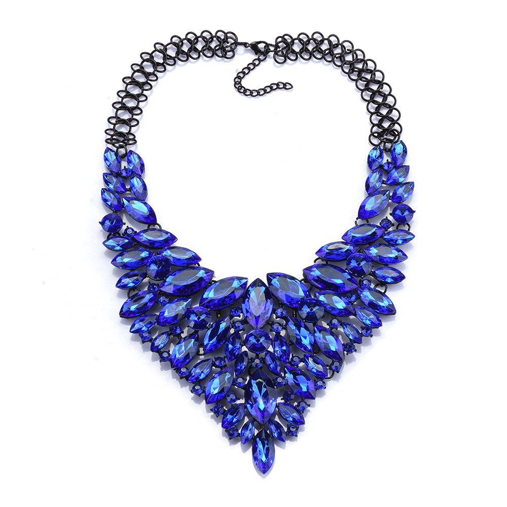 Collier plastron bleu