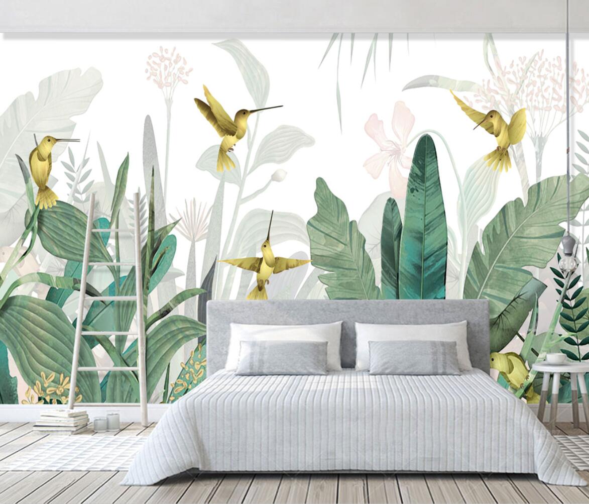 Papier peint Mural 3D foret exotique du Oasis