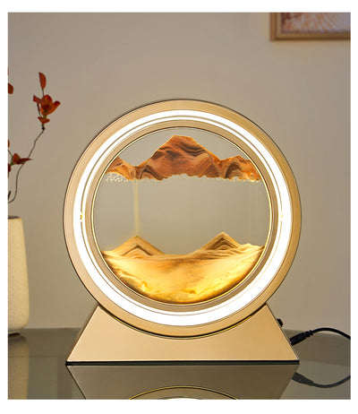 Cadre de sablier en verre <br> avec paysage de sable 3D créatif