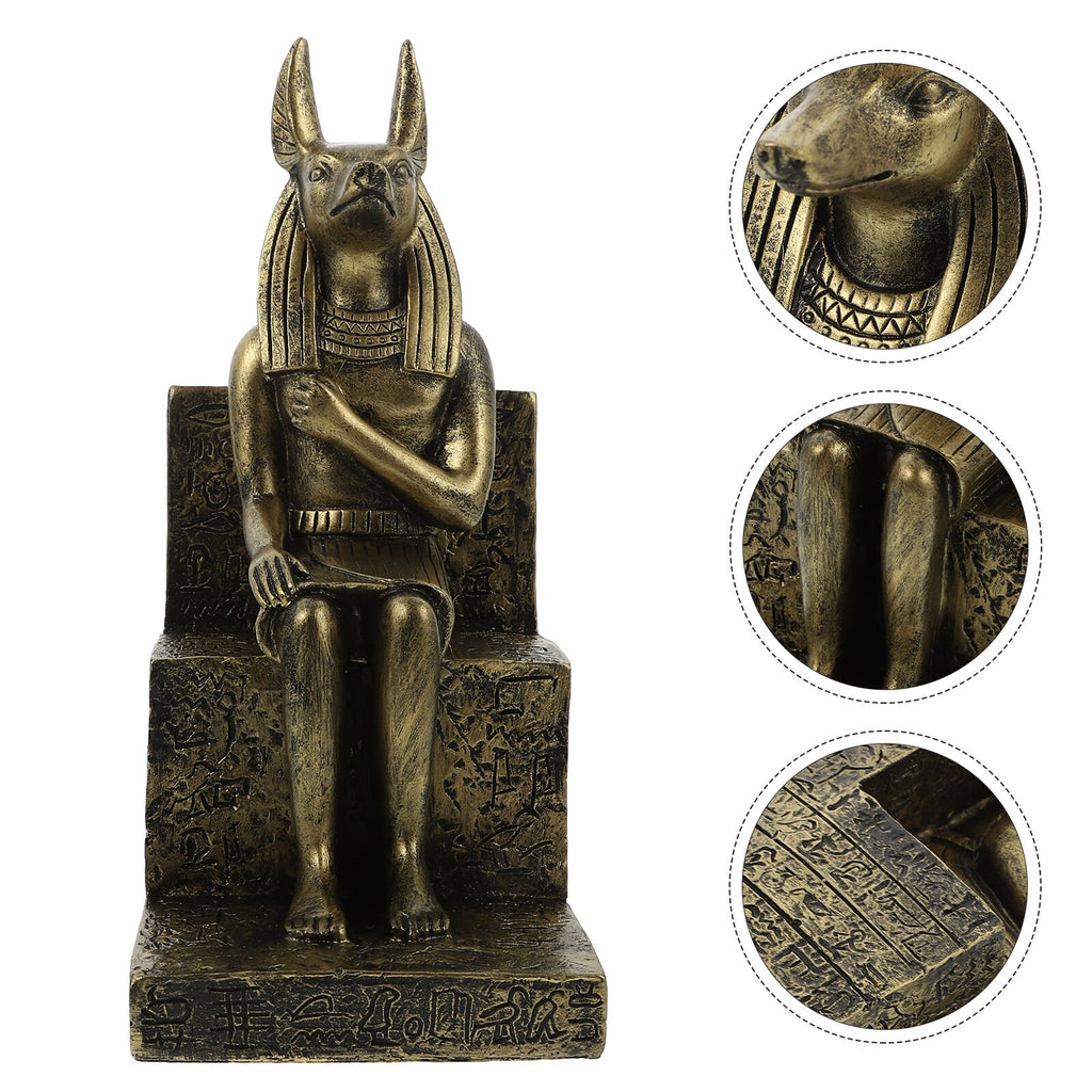 Statue dieu Égyptien Anubis assis