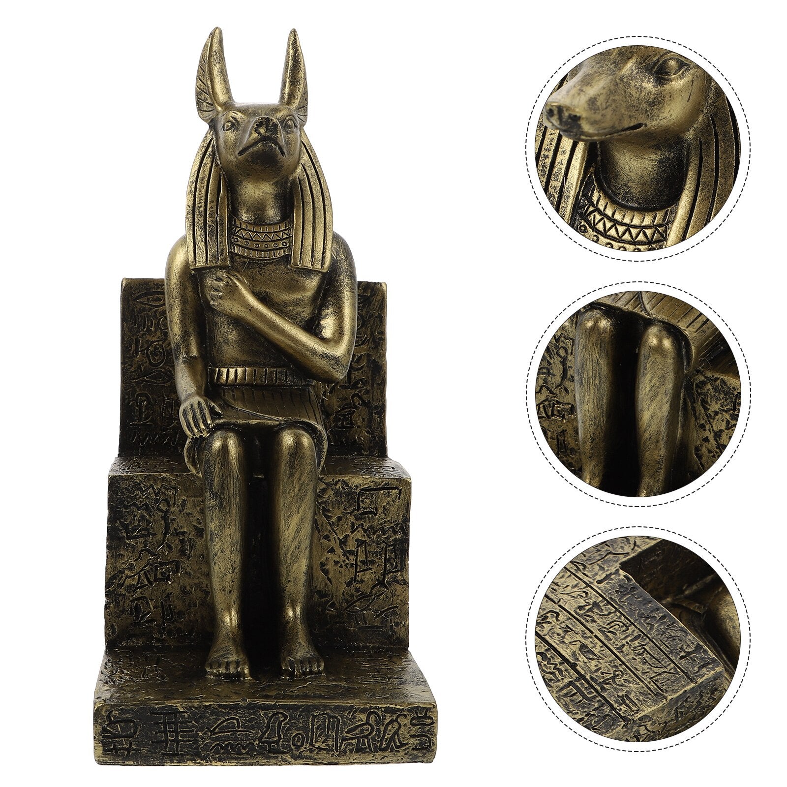 Estatua del dios egipcio Anubis sentado