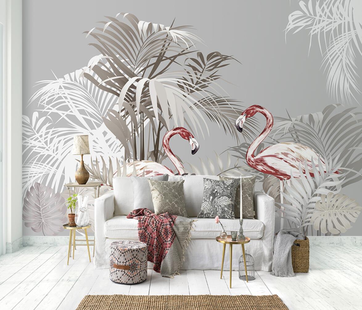 Papier peint Mural 3D foret exotique du Oasis