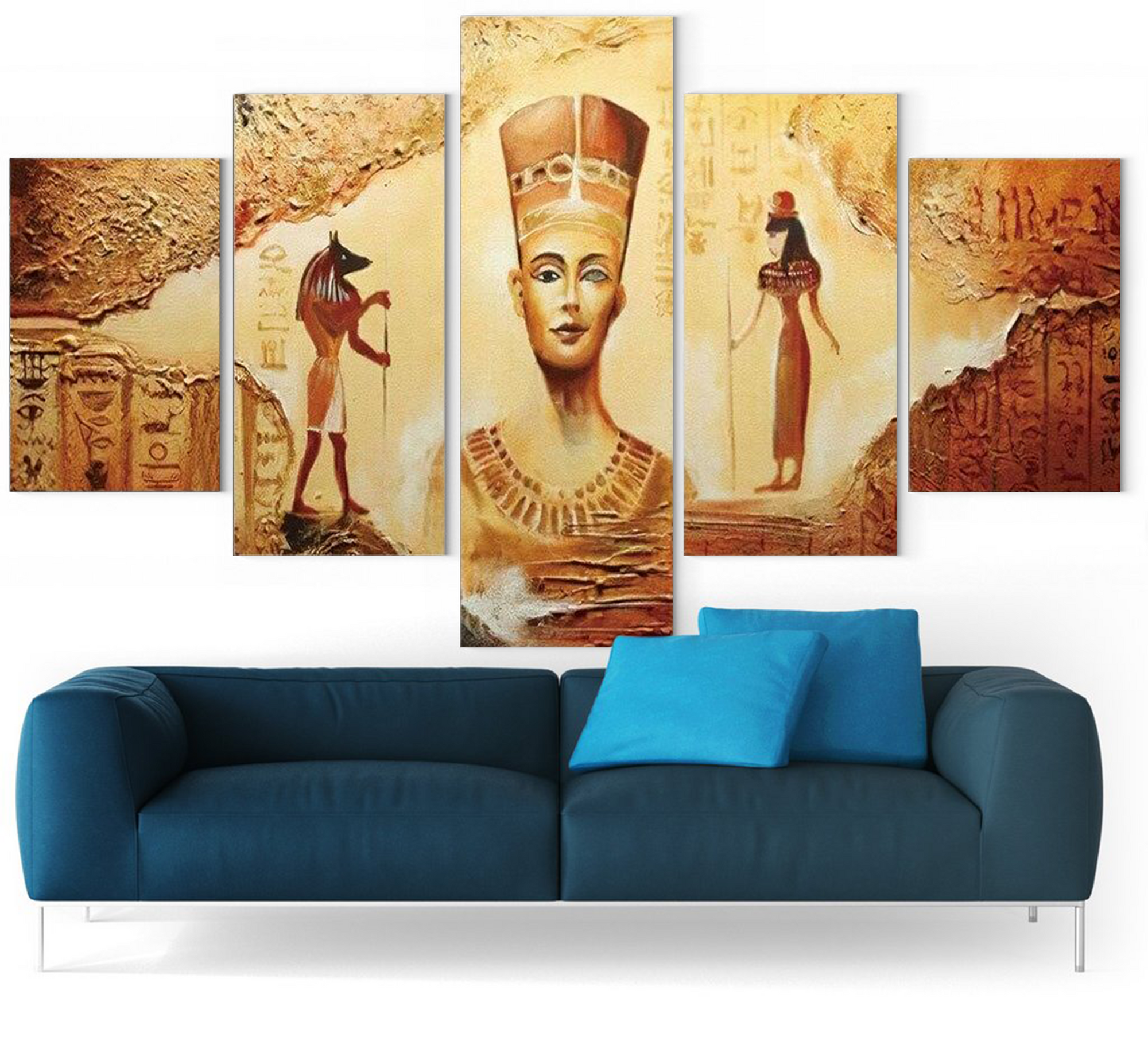 Tableau nefertiti Anubis & Sekhmet