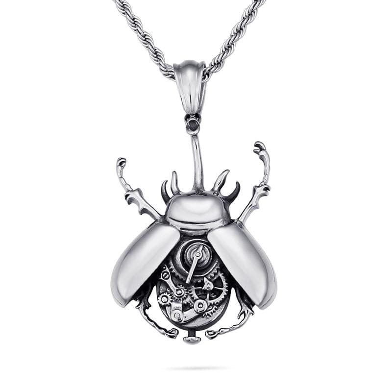 Collier Pendentif Scarabée égyptien - Bijou Mystique Neuf Sans Boîte